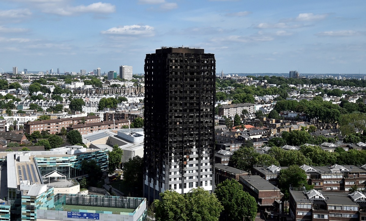 Extensive damage is seen to the Grenfell Tower block which was destroyed in a fire in north Kensington, West London, June 16, 2017. Reuters/Hannah McKay