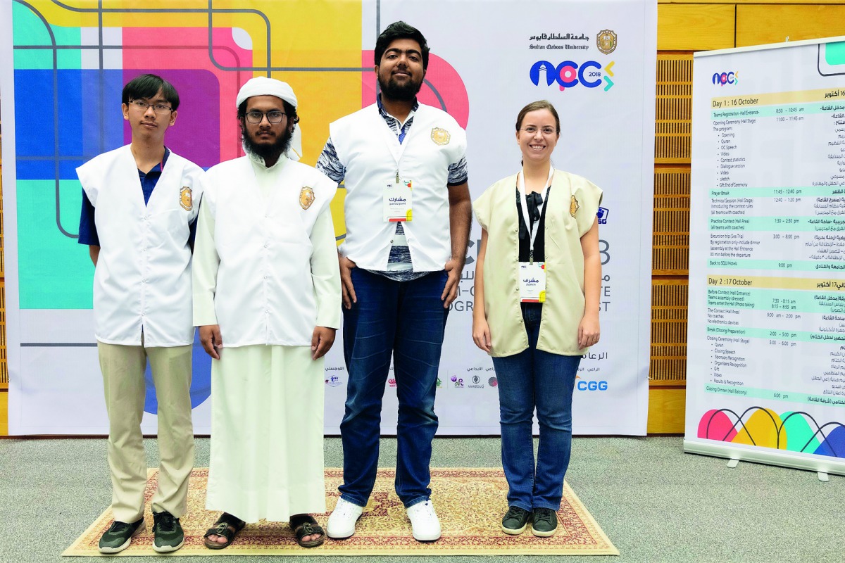  The winning team with Faculty Adviser Giselle Reis.