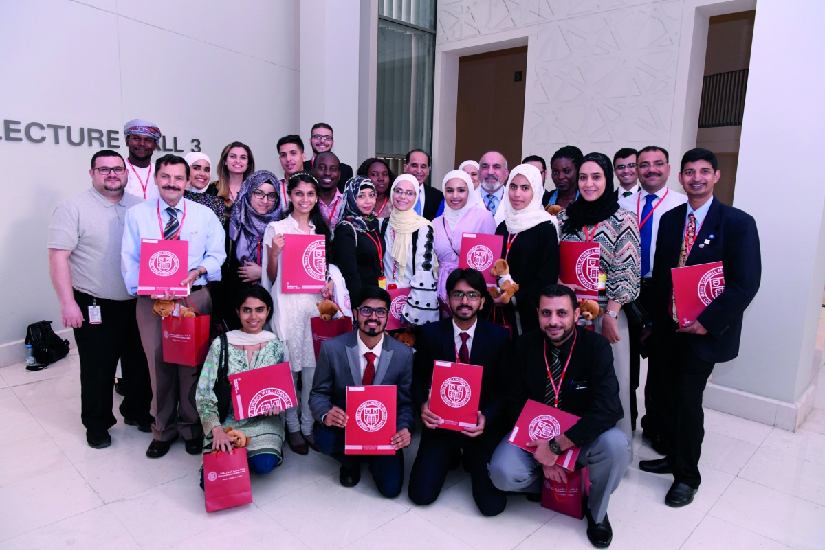 The students from eight countries at the Weill Cornell Medicine-Qatar to attend the International Student Exchange Program. 