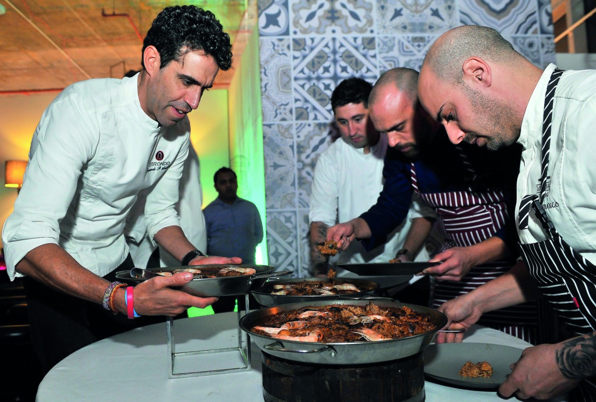 Perez Arellano, a celebrity chef, and others during the festival. PICs: Baher Amin/the peninsula