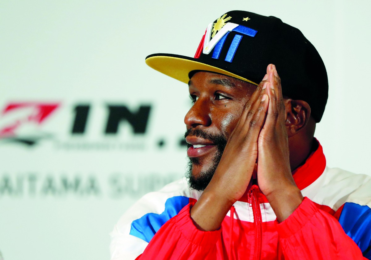 Undefeated boxer Floyd Mayweather Jr. of the U.S. attends a news conference to announce he is joining Japanese Mixed Martial Arts promotional company Rizin Fighting Federation, in Tokyo, Japan November 5, 2018. Reuters/Issei Kato 
