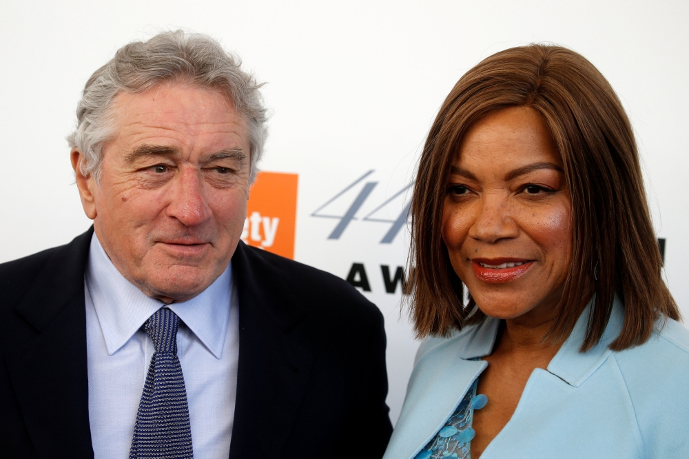 FILE PHOTO: Robert De Niro and wife Grace Hightower arrive for the Chaplin Awards at the Film Society of Lincoln Center in the Manhattan borough of New York, U.S. May 8, 2017. REUTERS/Carlo Allegri/File photo
 