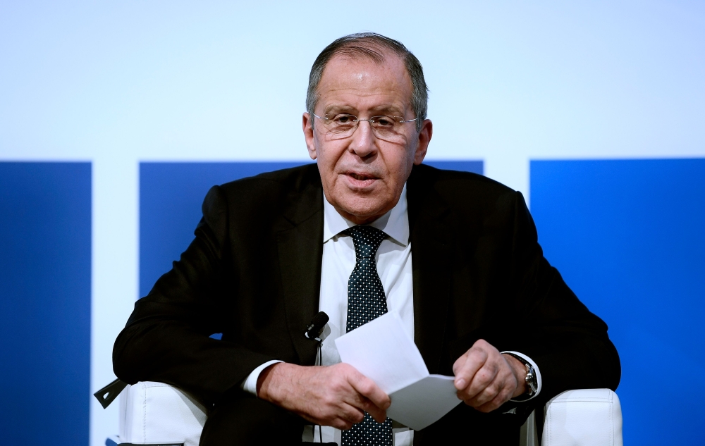 Russia's Foreign Minister Sergei Lavrov takes part in the summit of Foreign Ministers of Mediterranean countries Forum MED 2018, in Rome, on November 23, 2018. AFP / Filippo Monteforte 