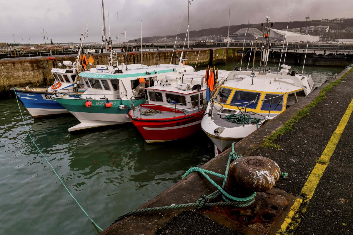 REPRESENTATIVE IMAGE: Fishing boats block the access to the harbour of Boulogne-sur-Mer on January 25 2018 as they protest against electric pulse fishing practiced by fishermen from Netherlands. AFP/Philippe Huguen