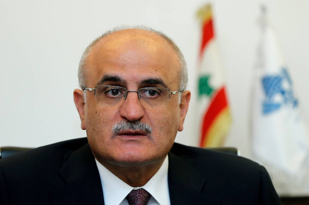 FILE PHOTO: Lebanon's Caretaker Finance Minister Ali Hassan Khalil speaks during a meeting in Beirut, Lebanon June 19, 2018. REUTERS/Mohamed Azakir