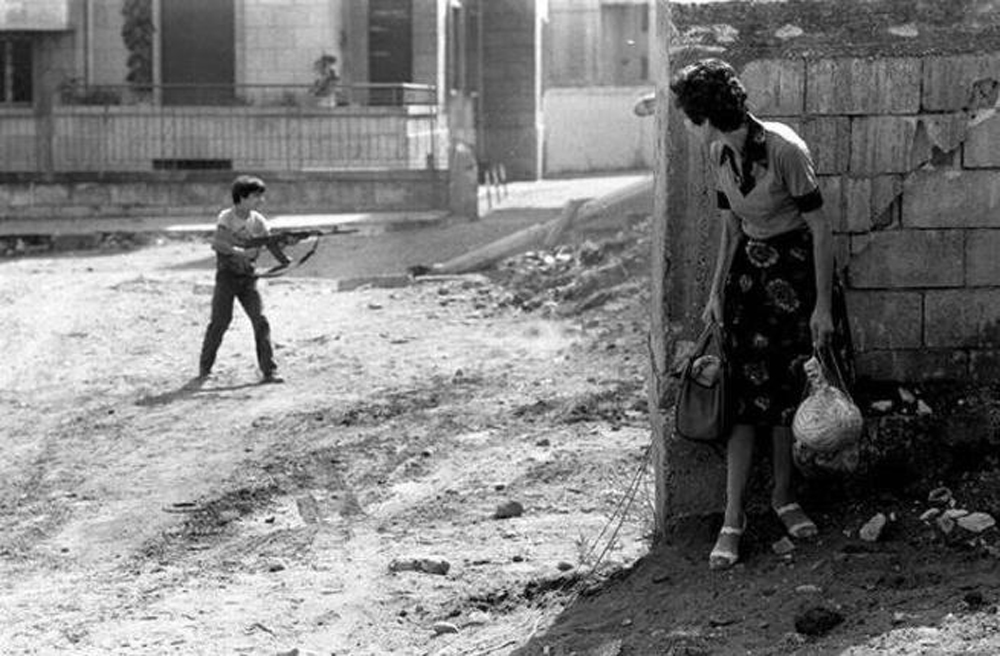 Powerful picture from the Lebanese civil war in 1975.