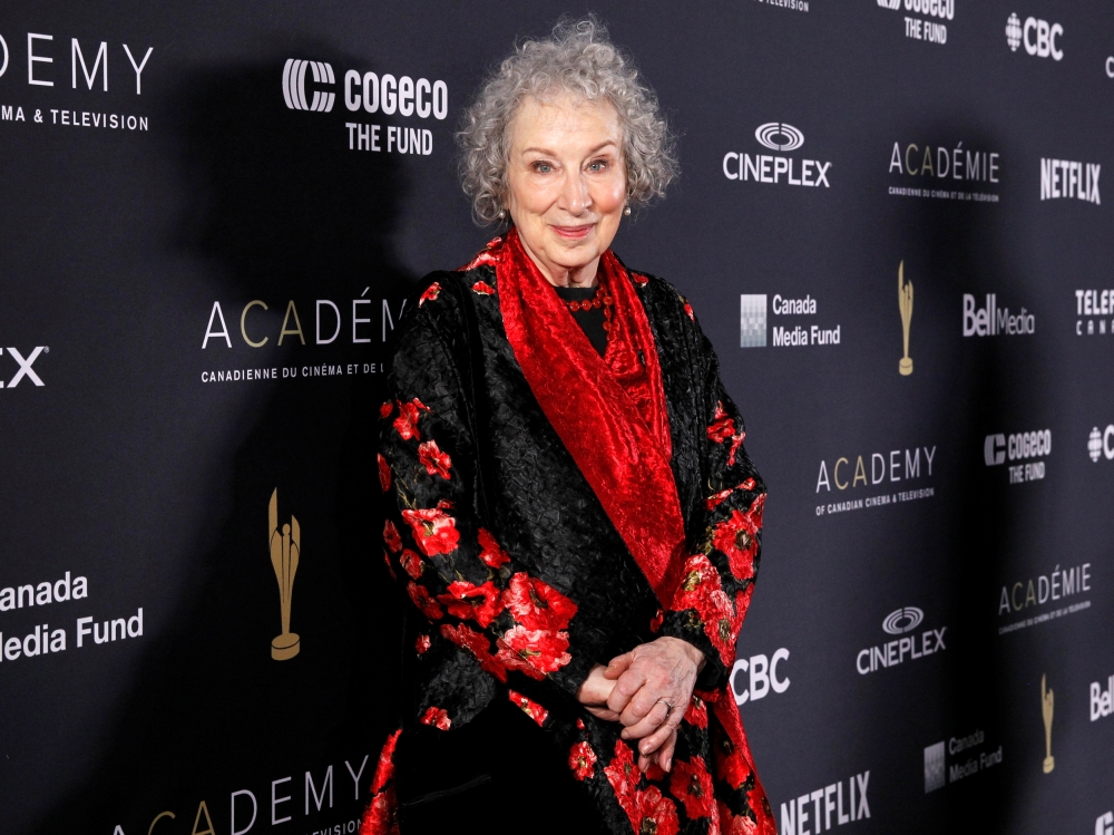 FILE PHOTO: Author Margaret Atwood poses after winning the Academy Board of Directors Tribute award during the Canadian Screen Awards in Toronto, Ontario, Canada, March 11, 2018. REUTERS/Fred Thornhill/File Photo