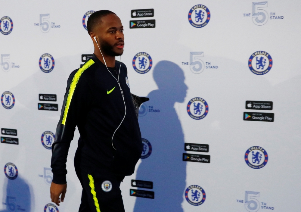 Manchester City's Raheem Sterling. REUTERS/Eddie Keogh 
