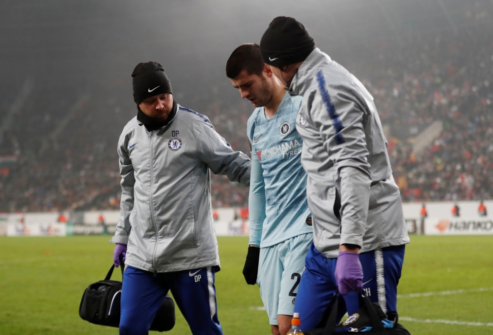 Chelsea's Alvaro Morata after sustaining an injury Action Images via Reuters/Matthew Childs