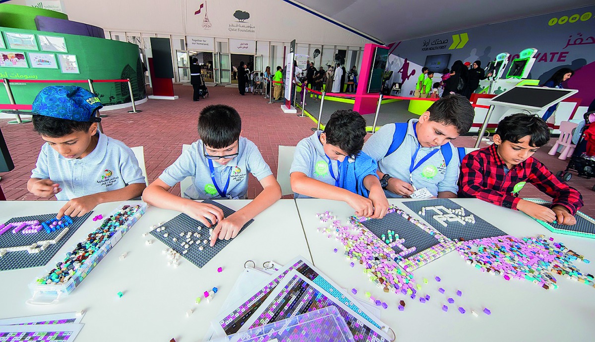 The children participate in various activities lined up at Qatar Foundation.