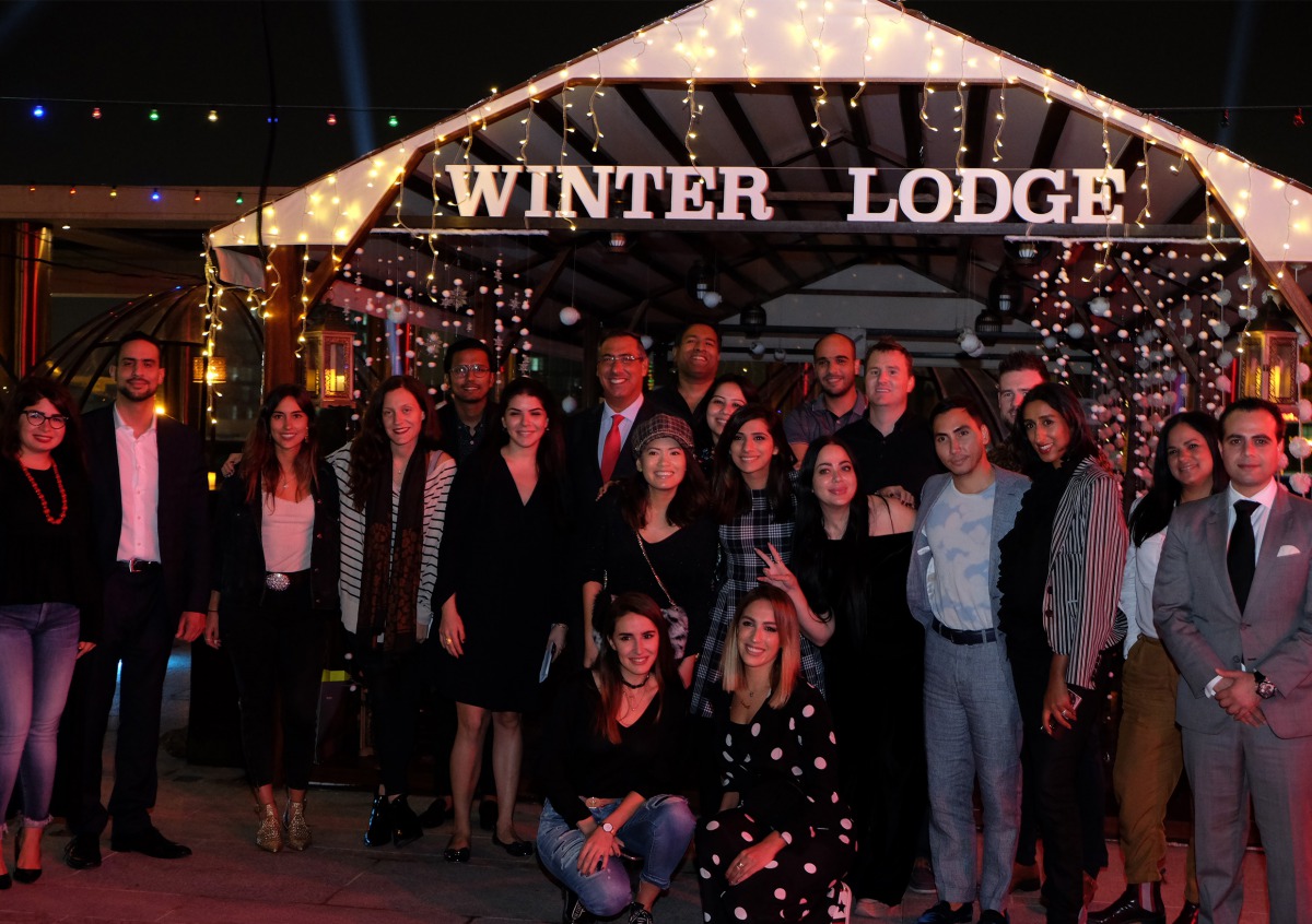 The Westin Doha Hotel & Spa staff during the launch of The Westin Winter Lodge.