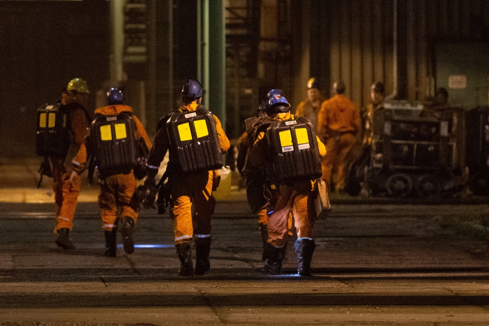 Rescue personnel prepare to search for missing miners after a methane explosion at the CSM hard coal mine in Karvina, Czech Republic, December 20, 2018. REUTERS/Stringer