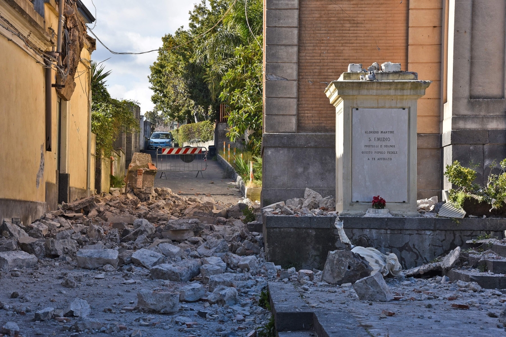  Most active volcano Mount Etna. A 4.8-magnitude earthquake hit the area around Europe's most active volcano.  / Giovanni ISOLINO / AFP