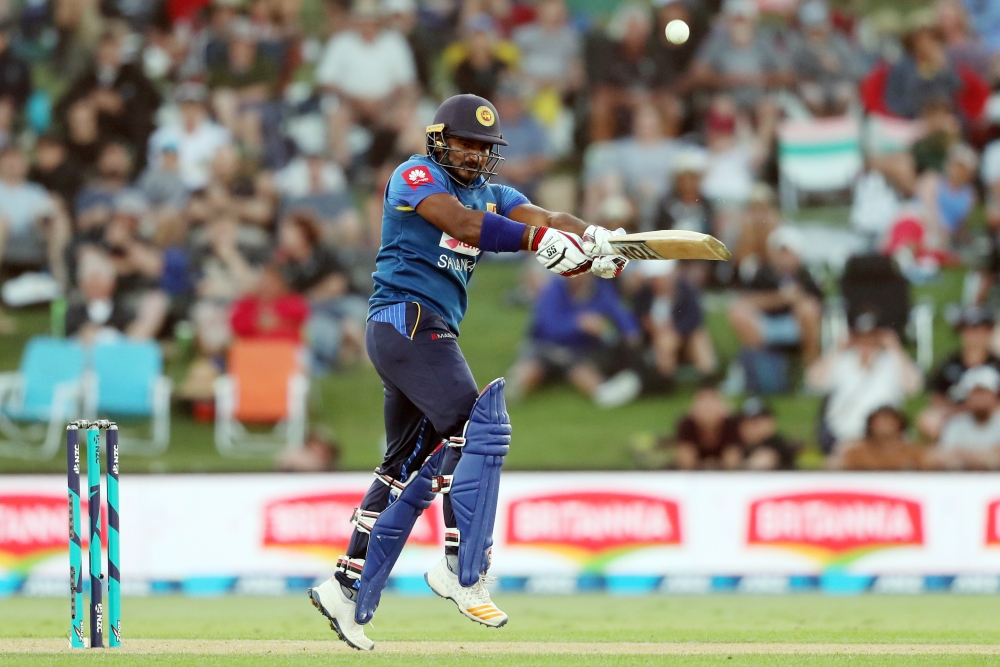 Sri Lanka's Kusal Perera bats during the first one-day international cricket match between New Zealand and Sri Lanka at Bay Oval in Mount Maunganui on January 3, 2019. (AFP / MICHAEL BRADLEY)