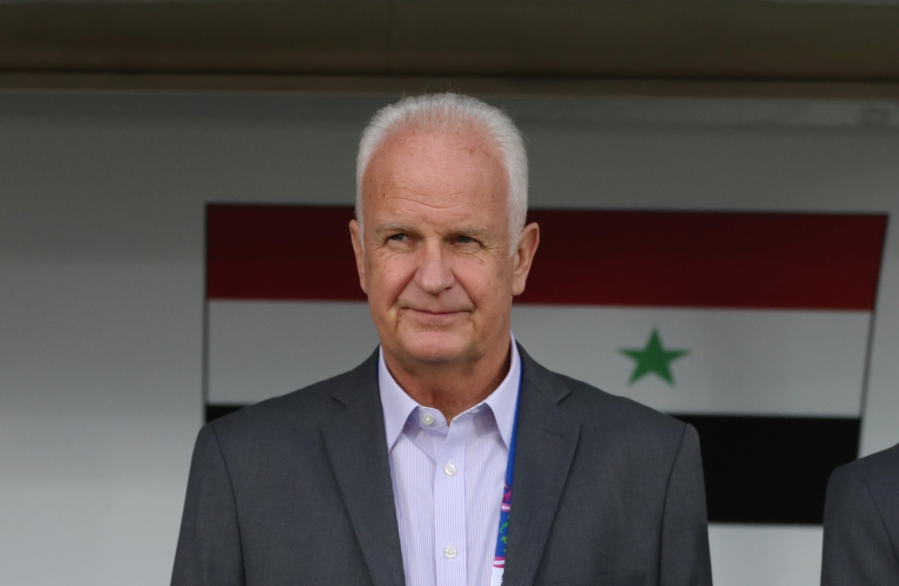 Syria coach Bernd Stange. REUTERS/Suhaib Salem