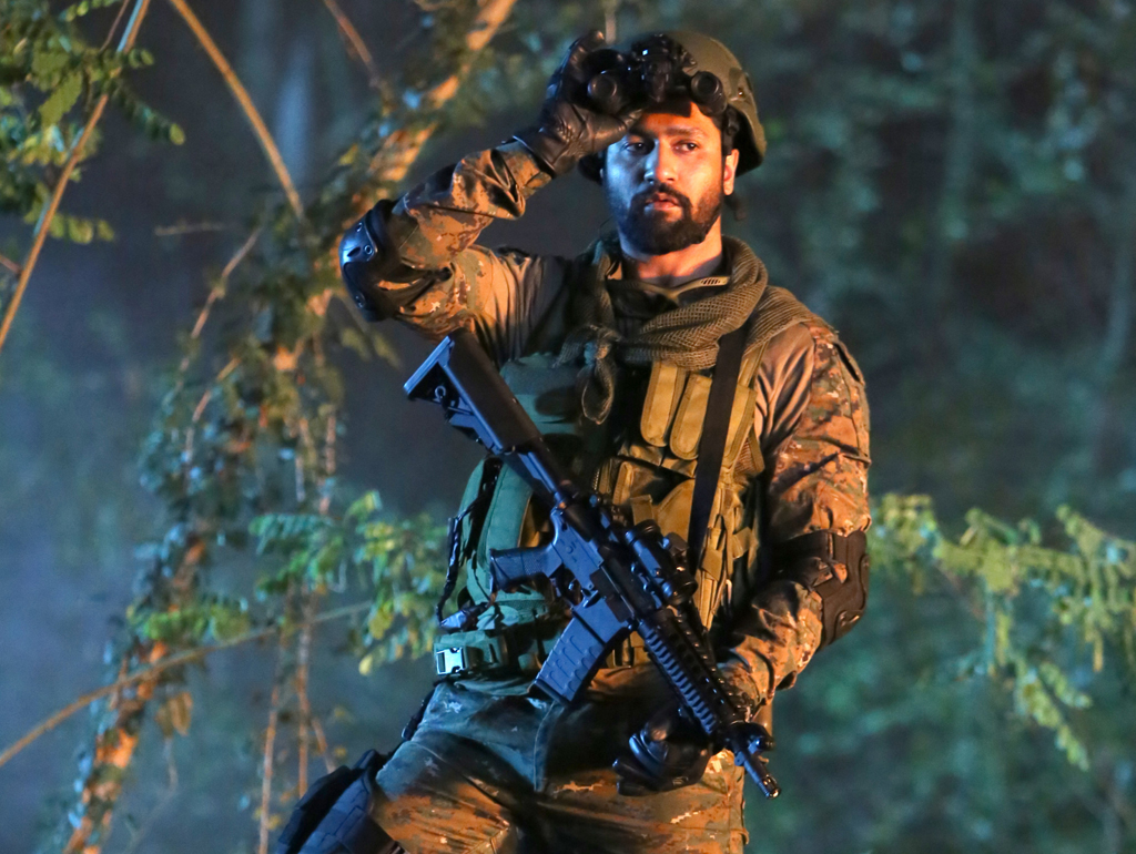 Still of the actor Vicky Kaushal from the movie Uri.