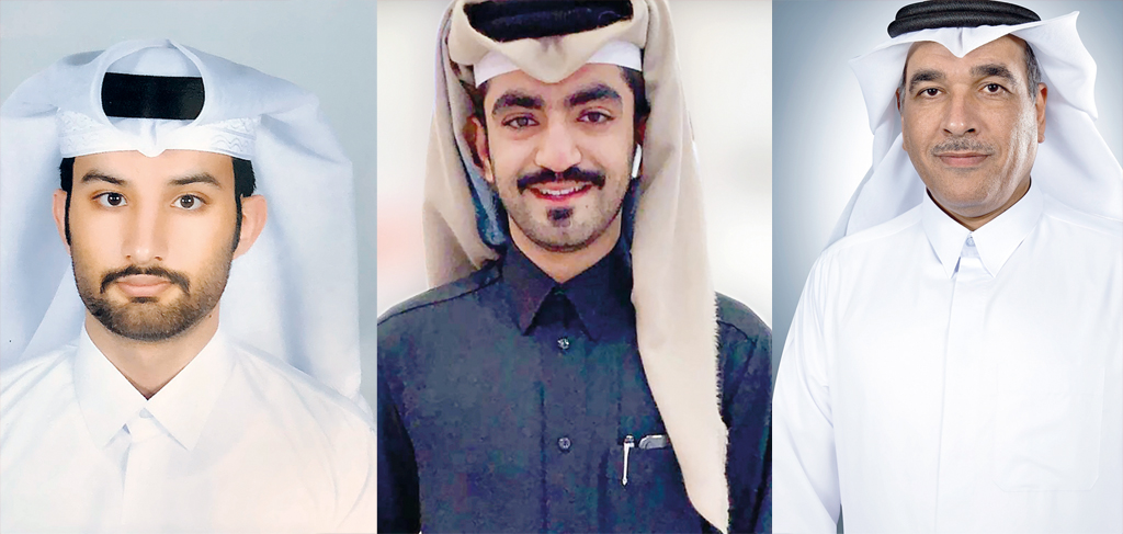 Ali Al Sediqi, Turki Al Hiedous and Dr Mohamed Al Naemi (R).