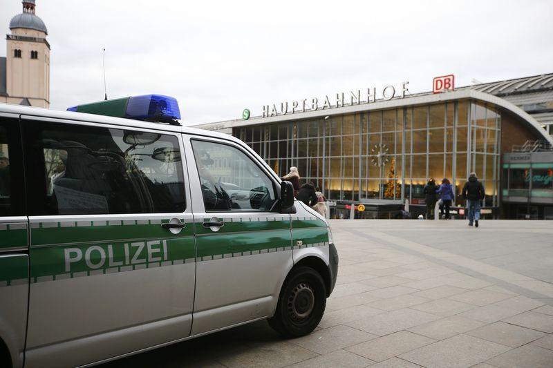 A police vehicle patrols at the main square and in front of the central railway station in Cologne, Germany, January 5, 2016. Reuters/Wolfgang Rattay
