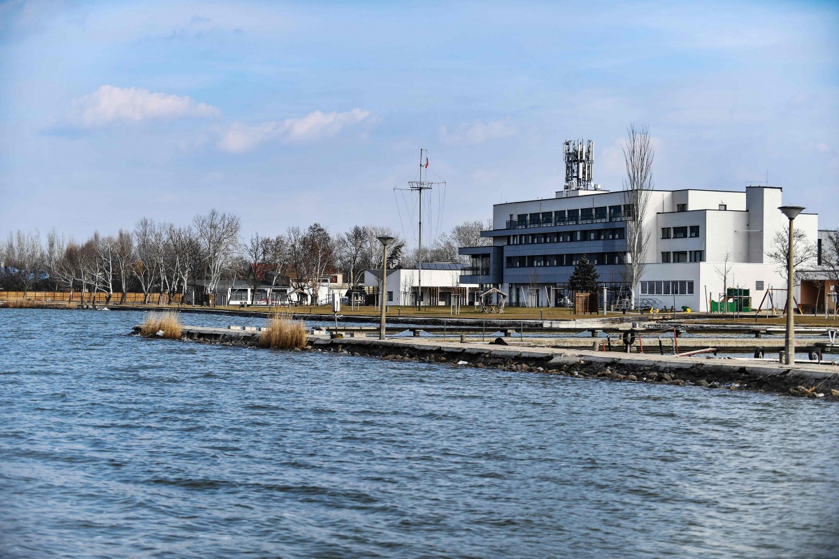 This picture taken on February 21, 2019 shows a building of the VVSI Sport Hotel in Gardony town, about 60 km west from Hungarian capital Budapest, where Venezuela's refugees are hosted. AFP