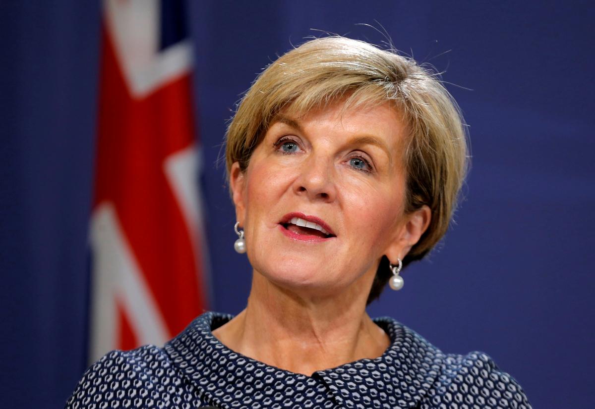 FILE PHOTO: Australia's former Foreign Minister Julie Bishop. Reuters 