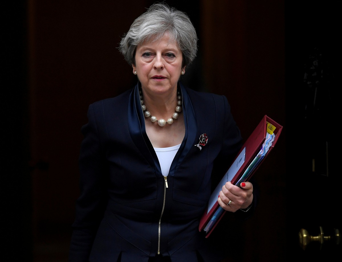British Prime Minister Theresa May leaves 10 Downing Street in London, November 1, 2017. Reuters/Toby Melville
