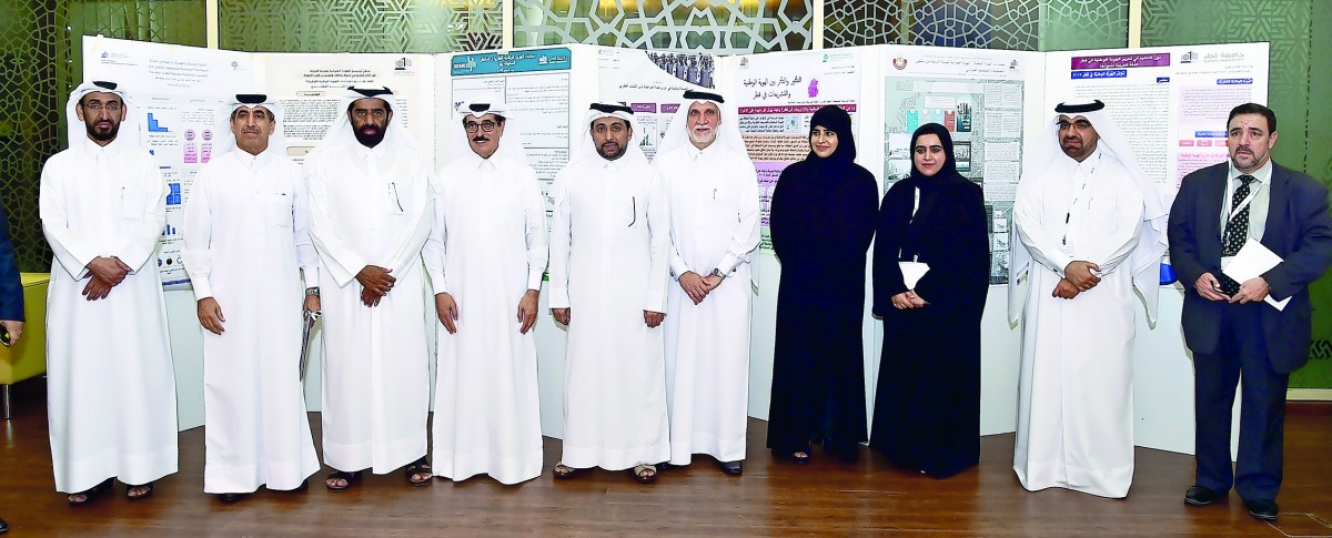 Minister of State H E Dr Hamad bin Abdulaziz Al Kawari; the Chairman of the Planning and Statistics Authority, H E Dr Saleh bin Mohammed Al Nabit; Undersecretary of the Ministry of Education and Higher Education, Dr Ibrahim bin Saleh bin Khalifa Al Nuaimi