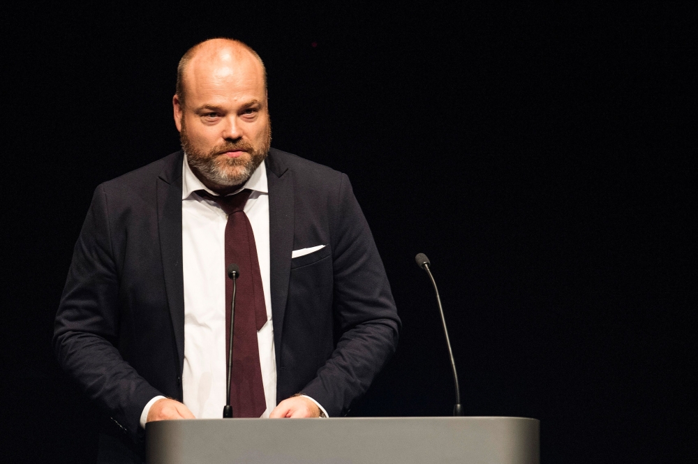 Bestseller CEO Anders Holch Povlsen during an event in Aarhus, Denmark.  AFP / Ritzau Scanpix / Tariq Mikkel Khan