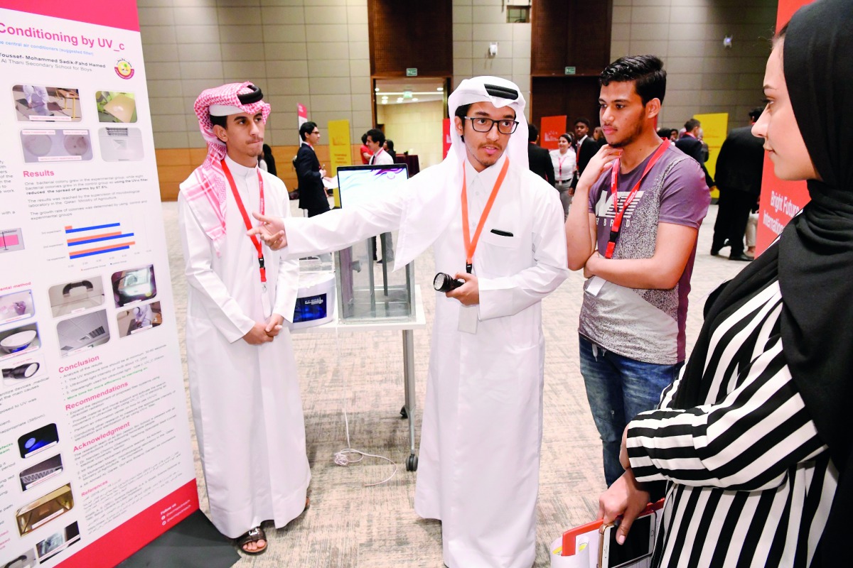 The students at High School Research Competition at WCM-Q.