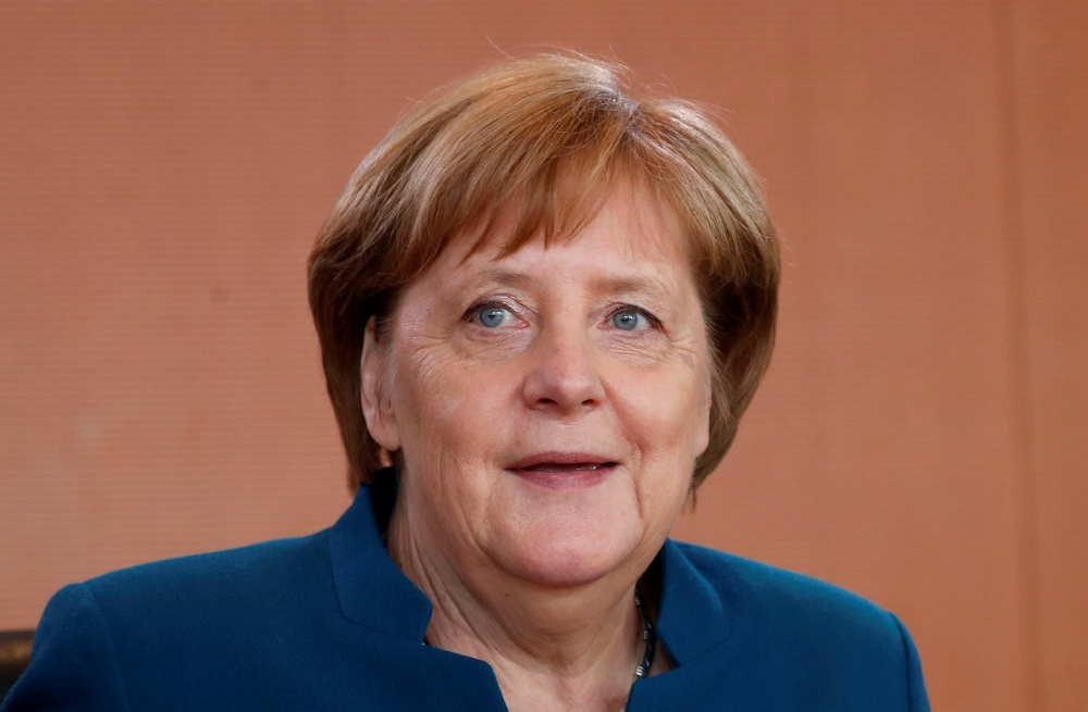 German Chancellor Angela Merkel attends the cabinet meeting in Berlin, Germany May 29, 2019. REUTERS/Fabrizio Bensch