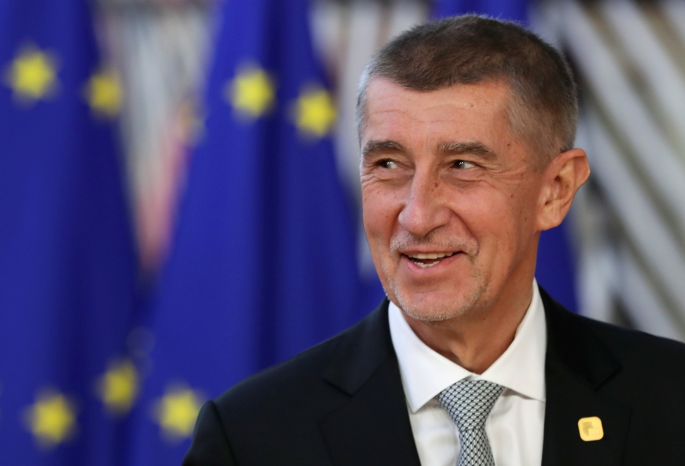 Filr photo of Czech Republic's Prime Minister Andrej Babis arrives at an extraordinary European Union leaders summit to discuss Brexit, in Brussels, Belgium April 10, 2019. REUTERS/Yves Herman/File Photo