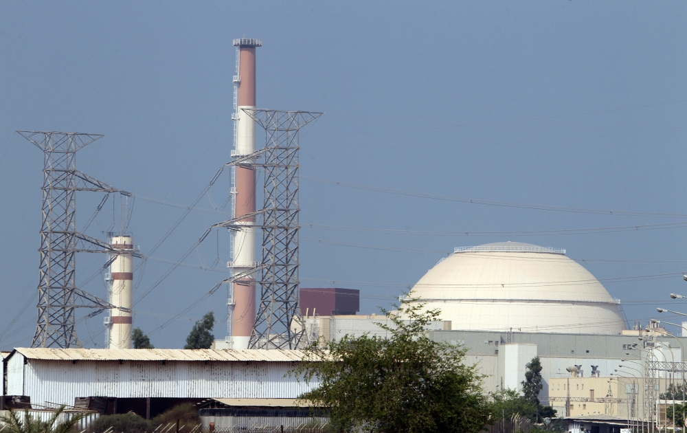 (FILES) This file photo taken on August 20, 2010 shows the reactor building at the Bushehr nuclear power plant in southern Iran, 1200 kms south of Tehran. AFP / Atta Kenare