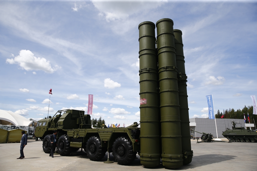 S-400 surface-to-air missile launcher is seen at 'ARMY-2019 International Military and Technical Forum' in Moscow, Russia on June 25, 2019. Sefa Karacan - Anadolu