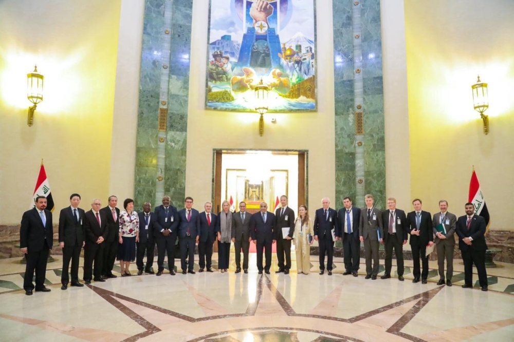 Iraqi Prime Minister Adel Abdul Mahdi receives a delegation from the U.N. Security Council in Baghdad, Iraq, June 29, 2019. Iraqi Prime Minister Media Office/Reuters    