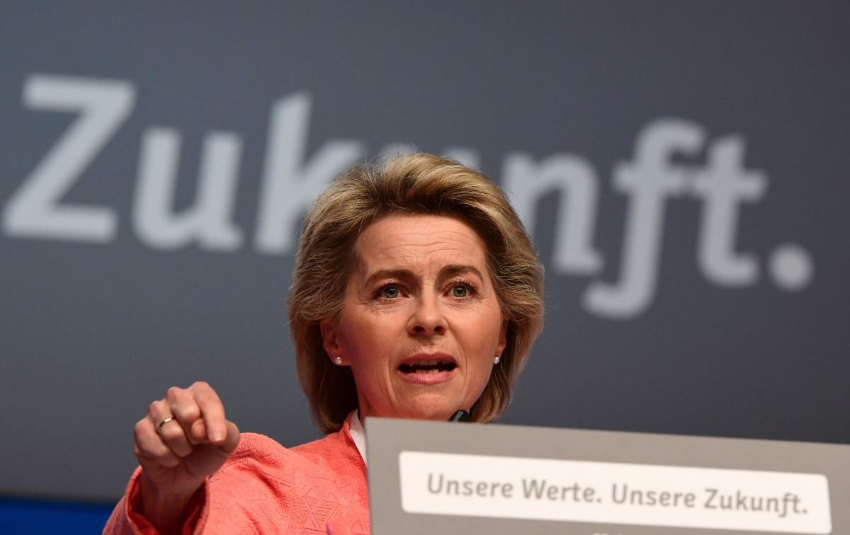 Leaders hope the decision to nominate two women, Lagarde and German Defence Minister Ursula von der Leyen, (pictured) to the top of EU decision-making for the first time will send a positive message and repair damage wrought by such a fractious summit, di