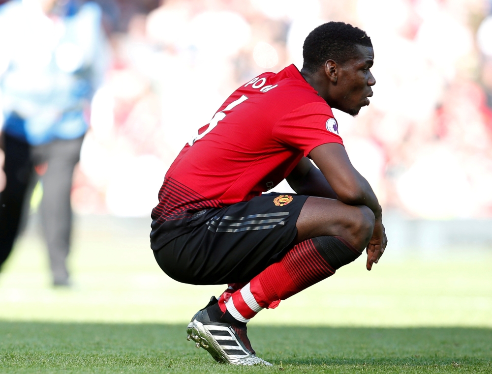 Manchester United's Paul Pogba looks dejected after the match (REUTERS/Andrew Yates/File Photo)