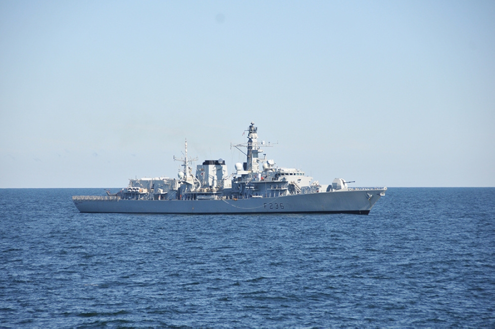 Royal Navy vessel HMS Montrose at sea during Baltic Operations in this photo taken June 15, 2014. Mass Communication Specialist 1st Class Adam C. Stapleton/U.S. Navy/Handout via REUTERS