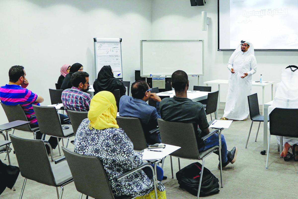 Radhi Al Hajri  during a workshop.