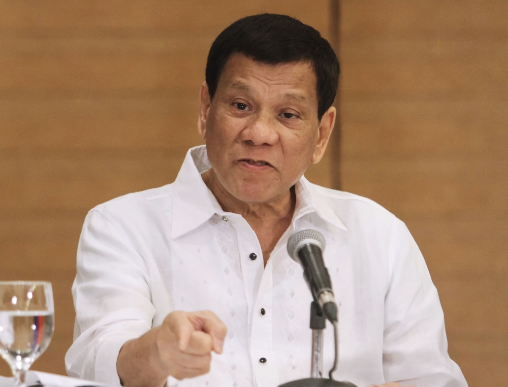 File photo of Philippine President Rodrigo Duterte.