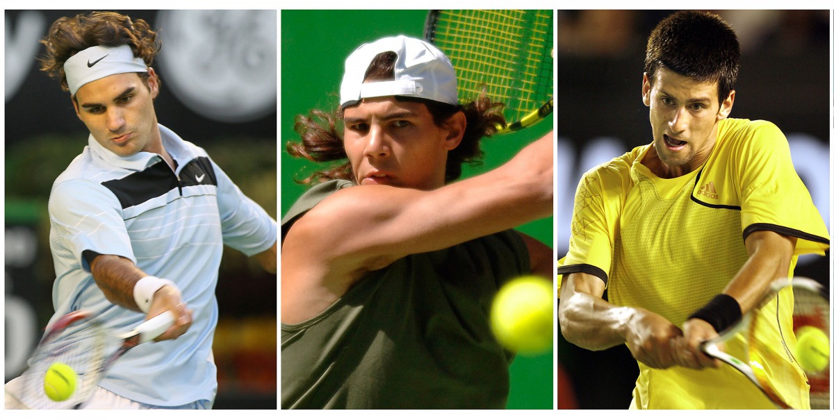 FROM LEFT: Roger Federer of Switzerland, Rafael Nadal of Spain and Novak Djokovic of Serbia.
