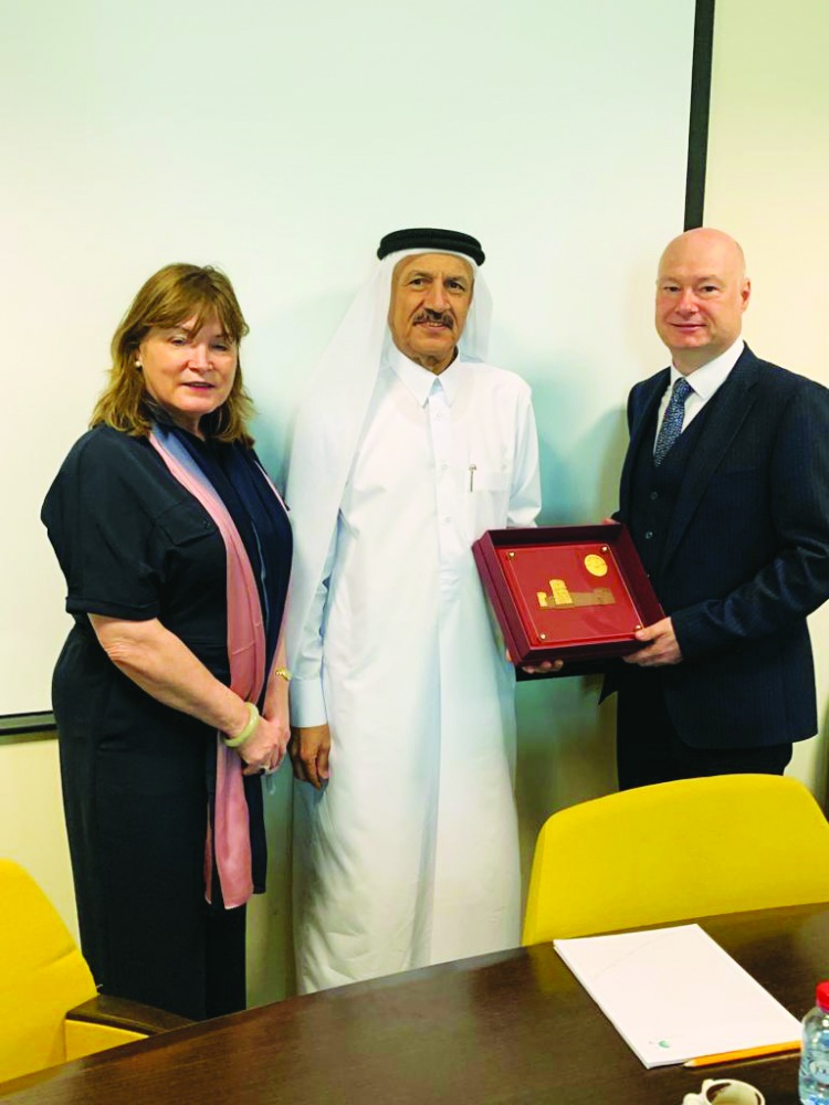 Dr. Khalid Al Ali (centre), Assistant Under-Secretary for Education and Director of the Higher Education Institutes; Professor Jackie McCoy (left), Associate Dean (Global Engagement) at Ulster University; and Professor Paul Bartholomew, Pro-Vice-Chancello