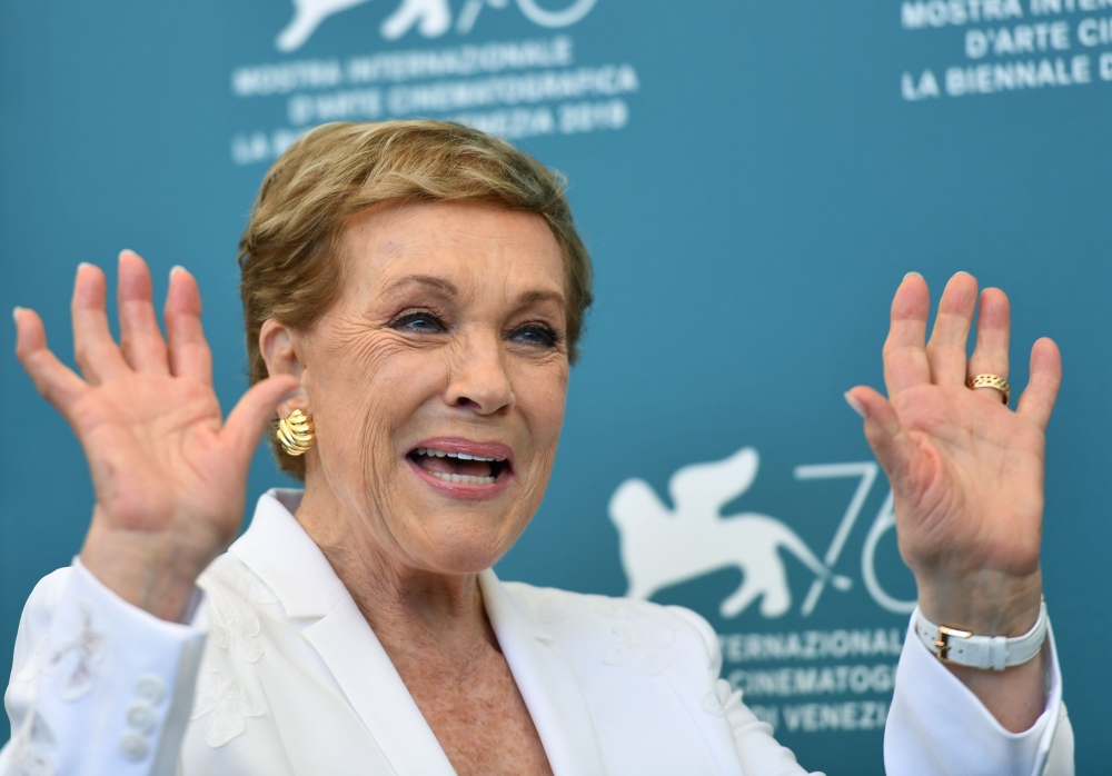 British actress Julie Andrews poses during a photocall during the 76th Venice Film Festival at Venice Lido. AFP / Alberto Pizzoli