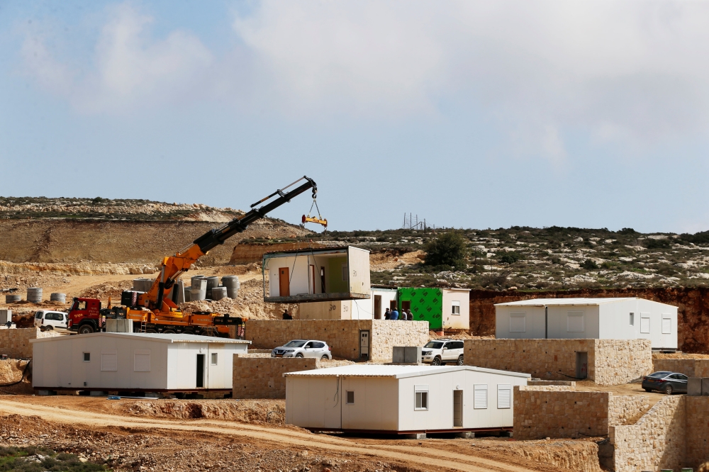 A new settlement which will house some 300 Jewish settlers and evicted in February 2017 from the illegal West Bank settlement of Amona in West Bank, February 22, 2018. Reuters/Ammar Awad