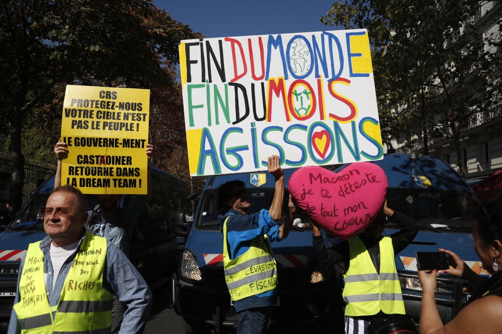 People take part in an anti-government demonstration called by the 