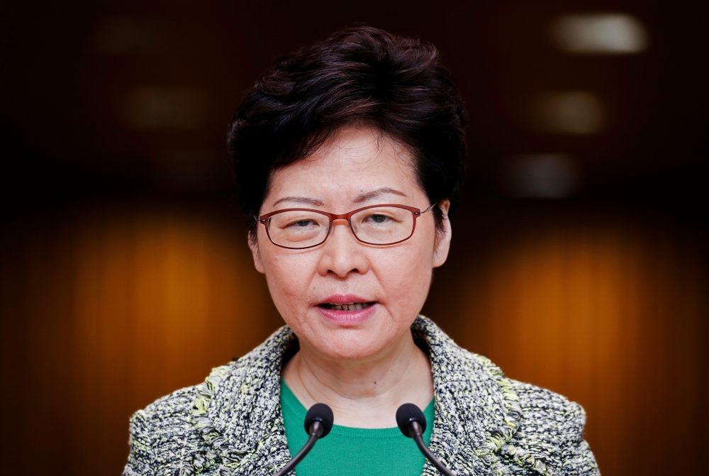 Hong Kong's Chief Executive Carrie Lam attends a news conference in Hong Kong, China September 24, 2019. REUTERS/Jorge Silva