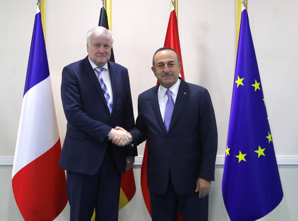 Turkey’s Foreign Minister Mevlut Cavusoglu meets with Germany’s Interior Minister Horst Seehofer in Ankara, Turkey, October 4, 2019. Fatih Aktas