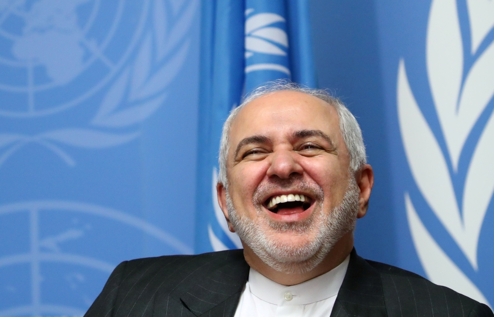 Iran's Foreign Minister Mohammad Javad Zarif attends a news conference, a day ahead of the first meeting of the new Syrian Constitutional Committee at the United Nations in Geneva, Switzerland, October 29, 2019. Reuters/Denis Balibouse/File Photo