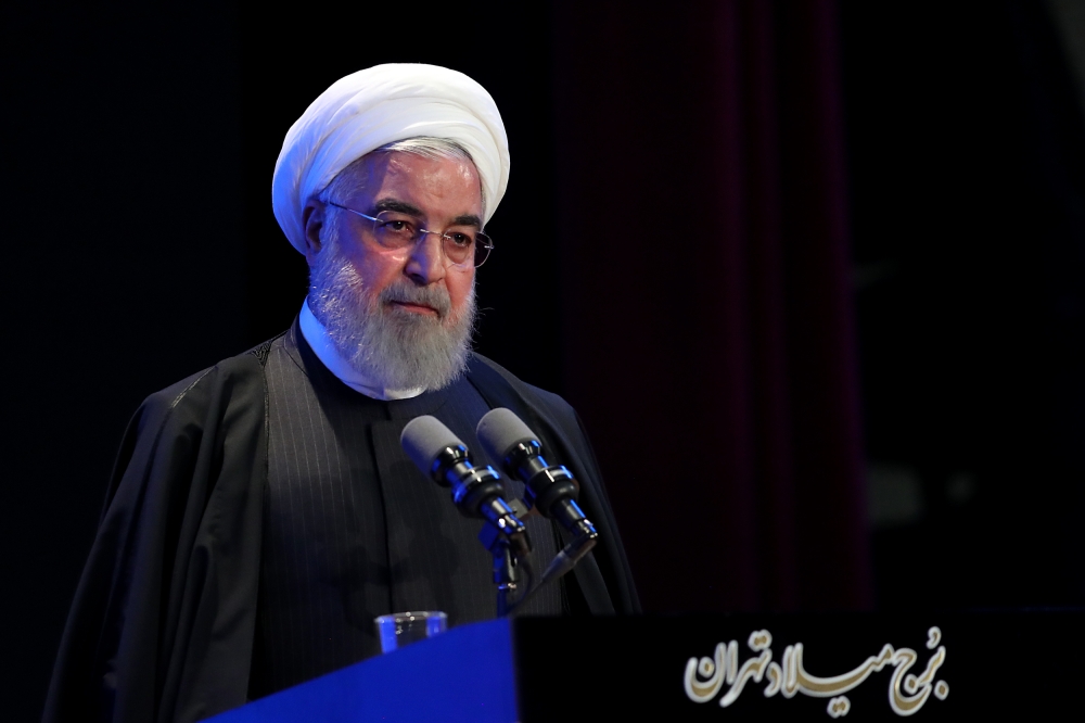 Iranian President Hassan Rouhani makes a speech during 26th National Conference on Insurance and Development in Tehran, Iran on December 04, 2019. ( ?ran Cumhurba?kanl??? / Handout - Anadolu Agency/ IRANIAN PRESIDENCY / HANDOUT )