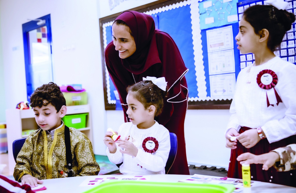 H E Sheikha Hind bint Hamad Al Thani, Vice-Chairperson and CEO of Qatar Foundation, attending the Renad Academy’s event on Sunday.