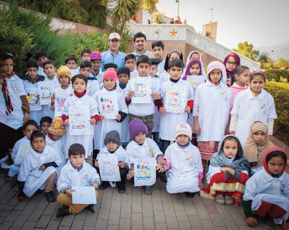 Children during the celebration of Qatar National Day organised by Qatar Charity’s office in Pakistan.