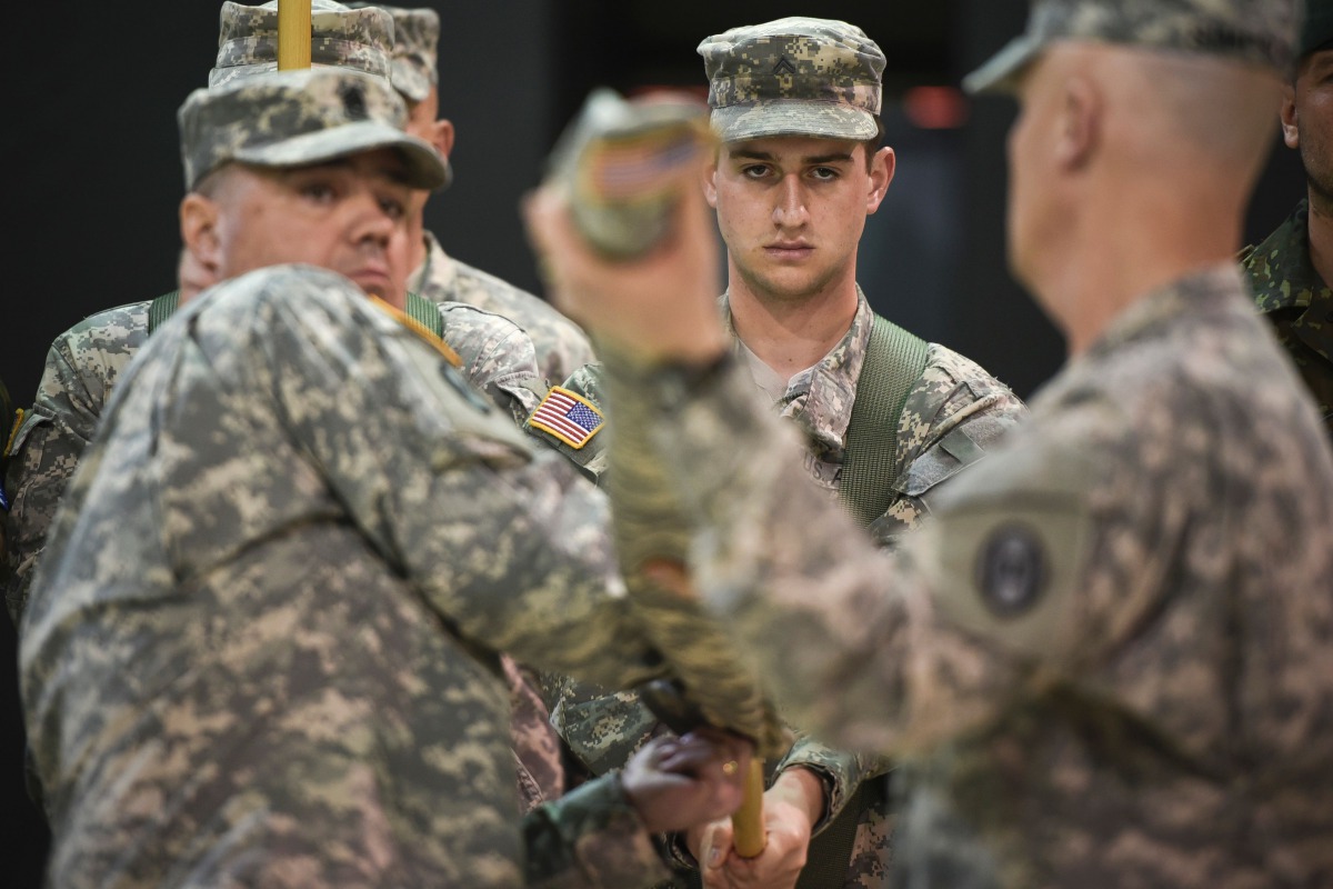 US soldiers in the US military camp of Bondsteel near the village of Sojeve on March 10, 2016. AFP /  Armend Nimani